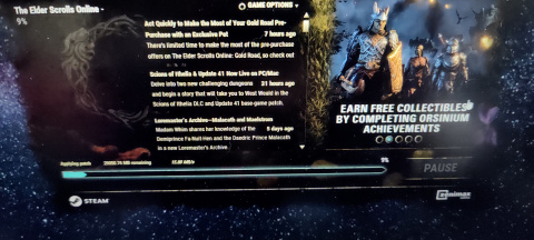 Elder Scrolls Online Update Menu 